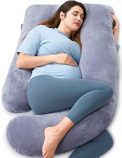 momcozy Maternity U Shaped Pillow - Full Body Pregnancy Cushion with