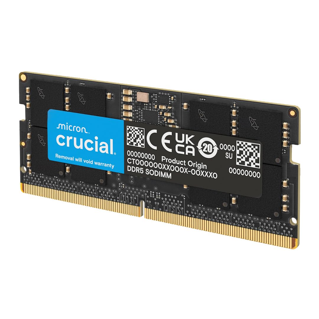 Crucial DDR5 RAM 16GB 5600MHz SODIMM, Laptop Computer Memory, Mini PC (or 5200MH