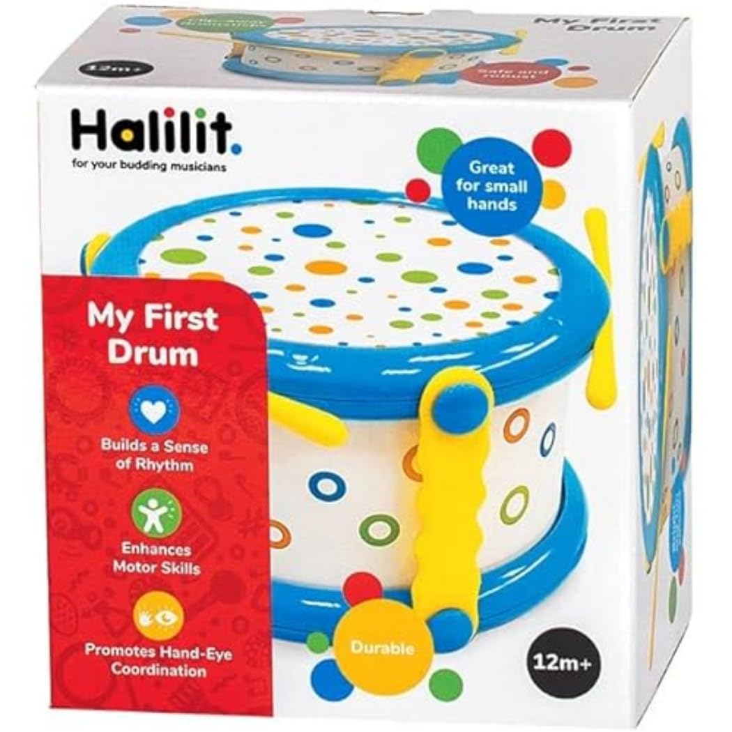 Halilit My First Drum. Durable, Light & Robust Kids Music Toy. Musical Instrumen