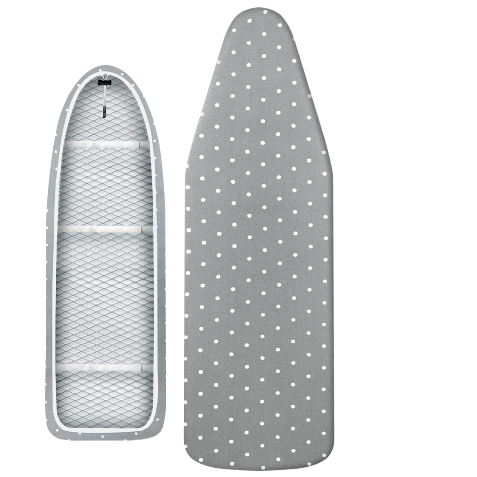 MZXcuin 15" x 54" Padded Ironing Board Cover Scorch Resistant, Extra Thick Cotto