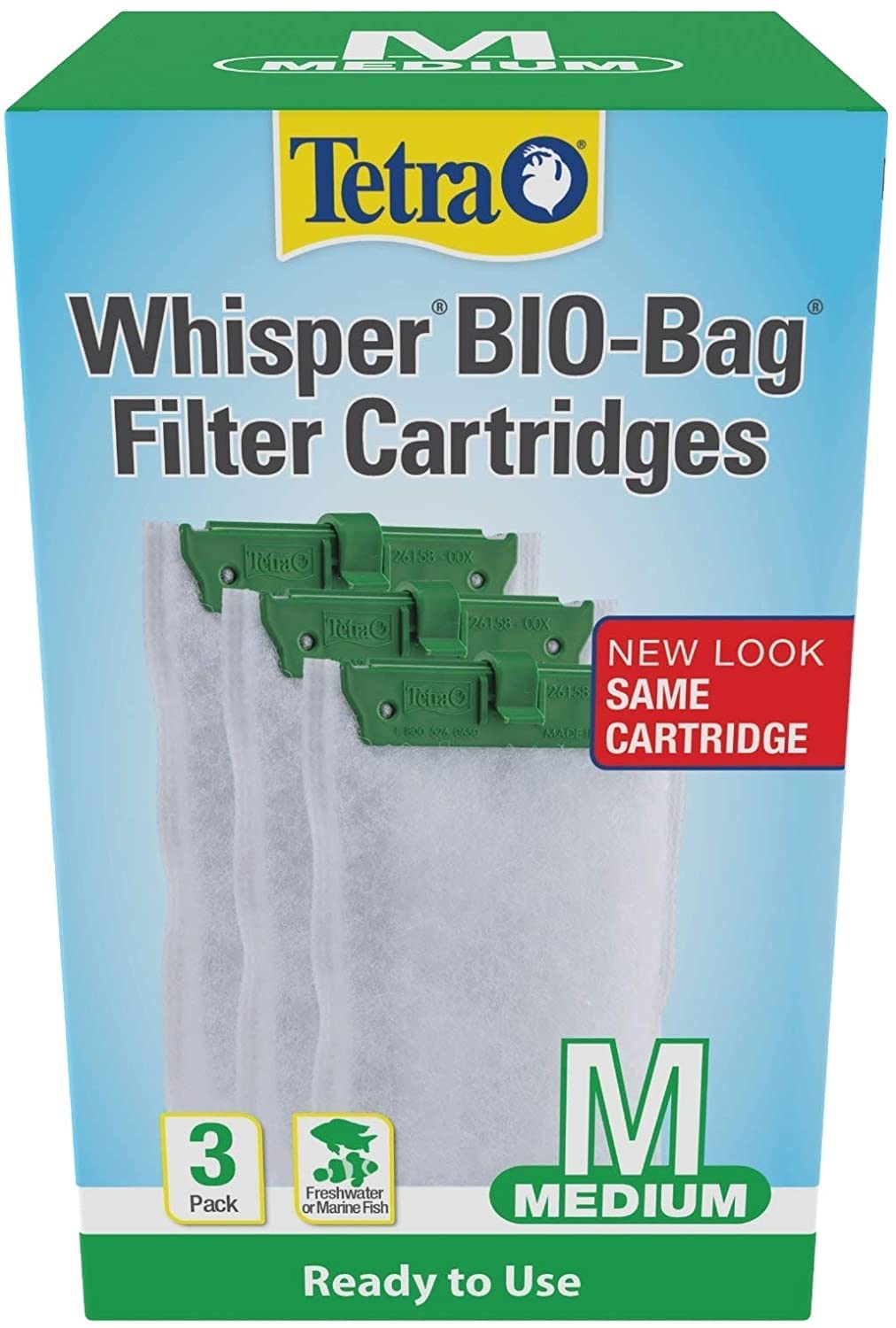 Tetra Whisper Bio-Bag Medium Filter Cartridges for Aquariums, 3 Count | Ready to