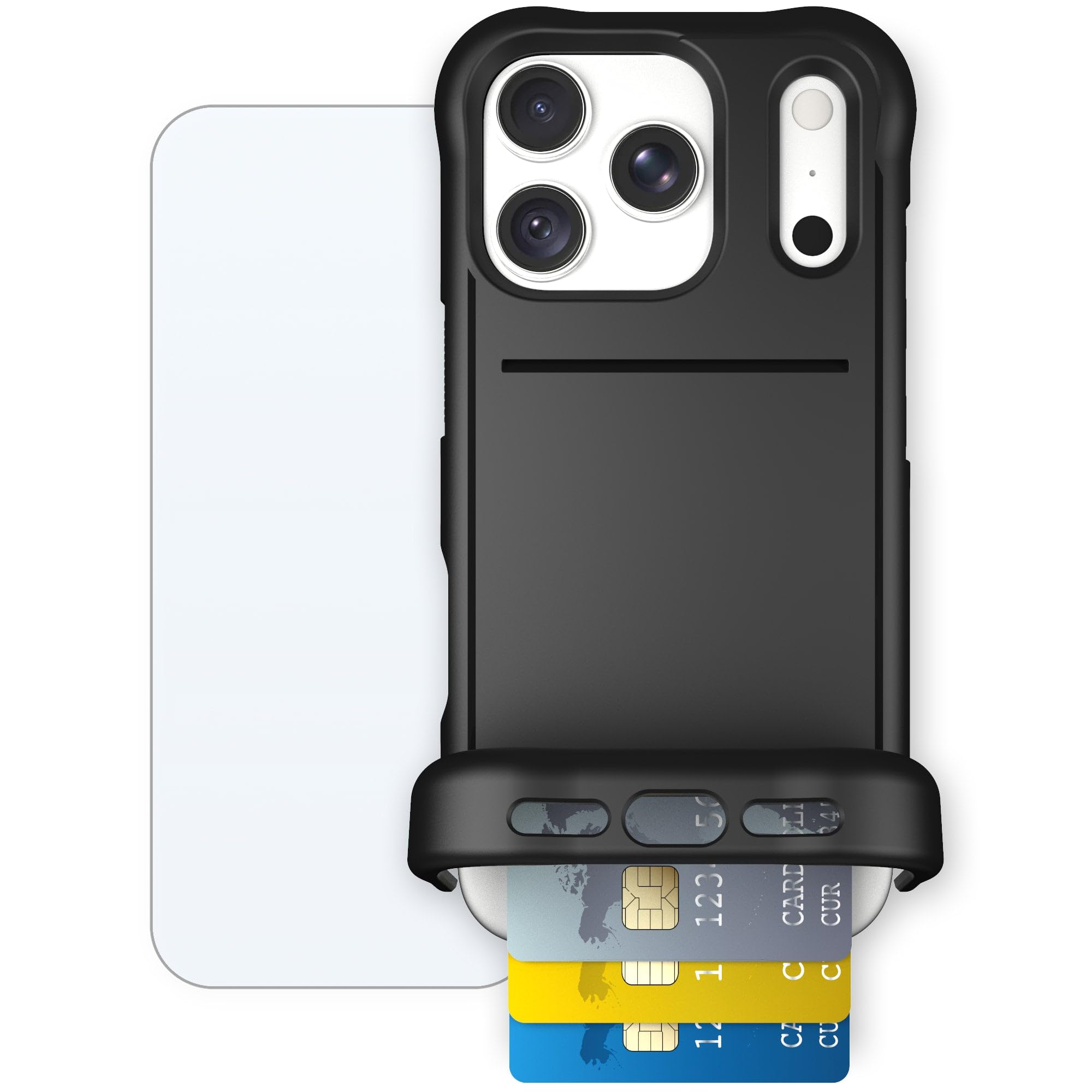 Scooch for iPhone 18 Pro/17 Pro Wallet Case Card Holder, Wingmate, Black