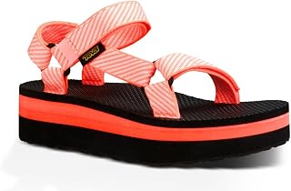Teva Flatform Universal de la Sandalia de Las Mujeres, Candy Stripe Coral, 37 B(M) EU