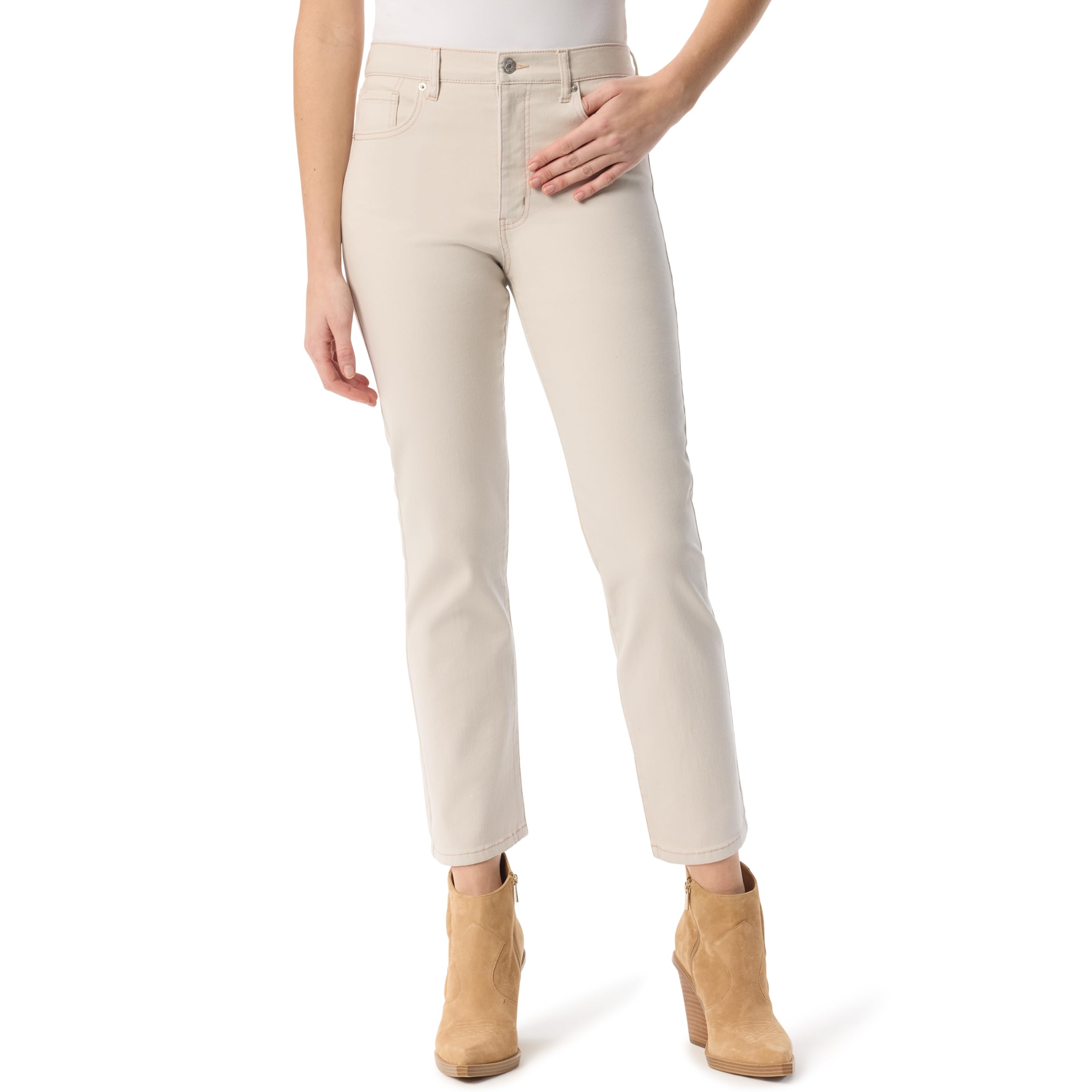 Jessica Simpson Womens Harmony High Rise Slim Straight Ankle StandardJeans
