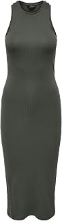 ONLY Women's Sleeveless Midi Knit Bodycon Dress