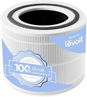 Levoit Core 300-P Air Purifier Replacement Filter, Genuine Air Filters | AHAM VERIFIDE, Supports HEPA Sleep Mode, Activated Carbon, Removes Smoke Odor, Allergens, Pet Hair, Core 300-RF, 1 Pack