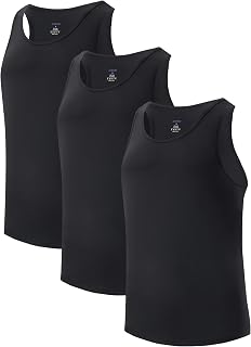 Men's Tank Top Undershirts MicroModal Ultra-Soft A-Shirts 3 Pack
