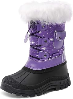 DREAM PAIRS Kids Waterproof Winter Snow Boots