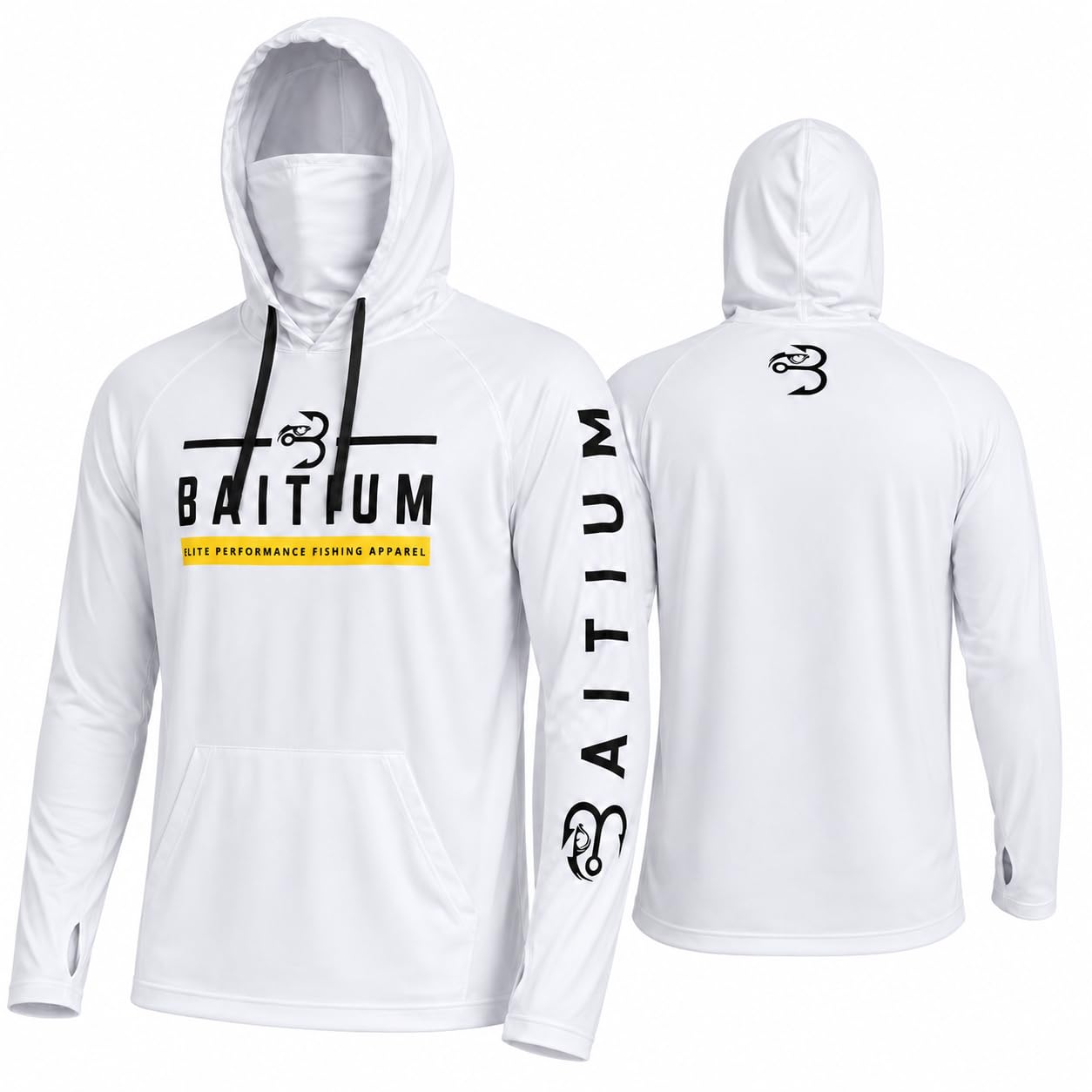 Fishing Shirts for Men,UPF50 Hooded Long Sleeve with Gaiter, Sun Protection Dry 
