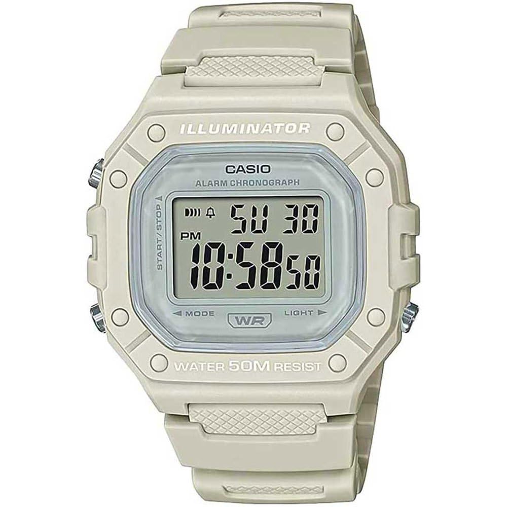 Casio Men's Quartz Sports Bracelet and White Resin Case Analog Display Wrist Wat