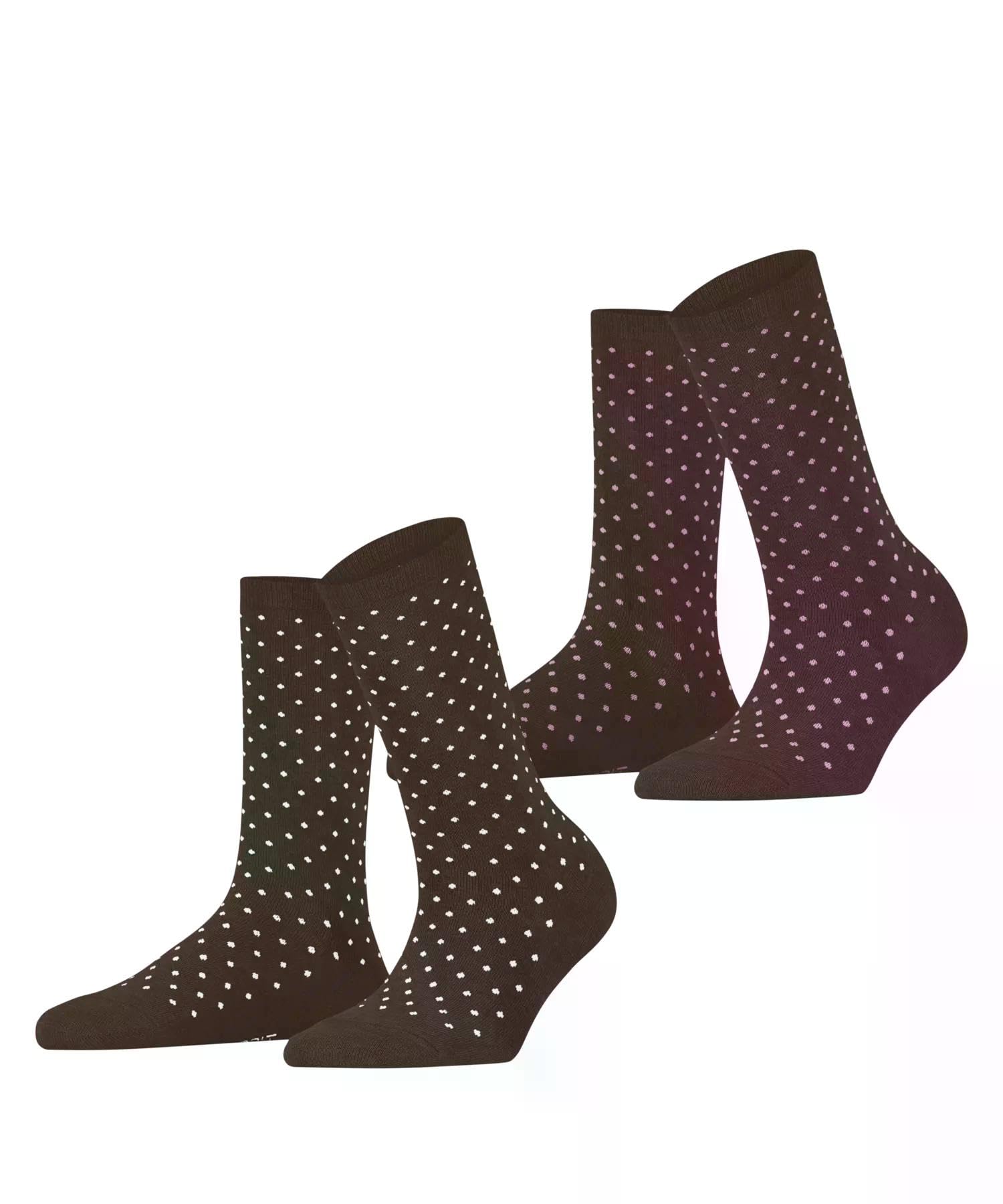 ESPRIT femme Fine Dot 2-Pack chaussettes coton respirant