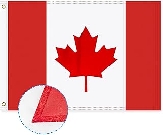 Canada flag Canadian Flag 3x5 FT Made Of 210D Heavy Duty Canada Flags with Embroidered Maple Leaf and Brass Grommets (36-Inch x 60-Inch (3x5 Ft)) (36-Inch x 60-Inch (3x5 Ft))