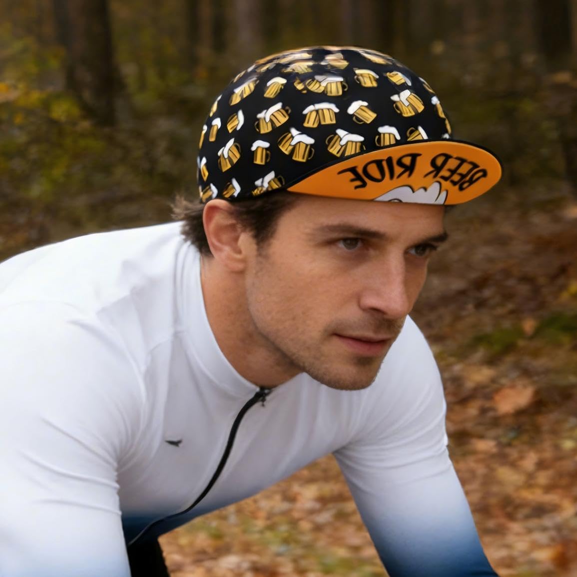 Cycling Cap Sports Visor Beer Pattern Sun Protection Lightweight Outdoor Cap wit