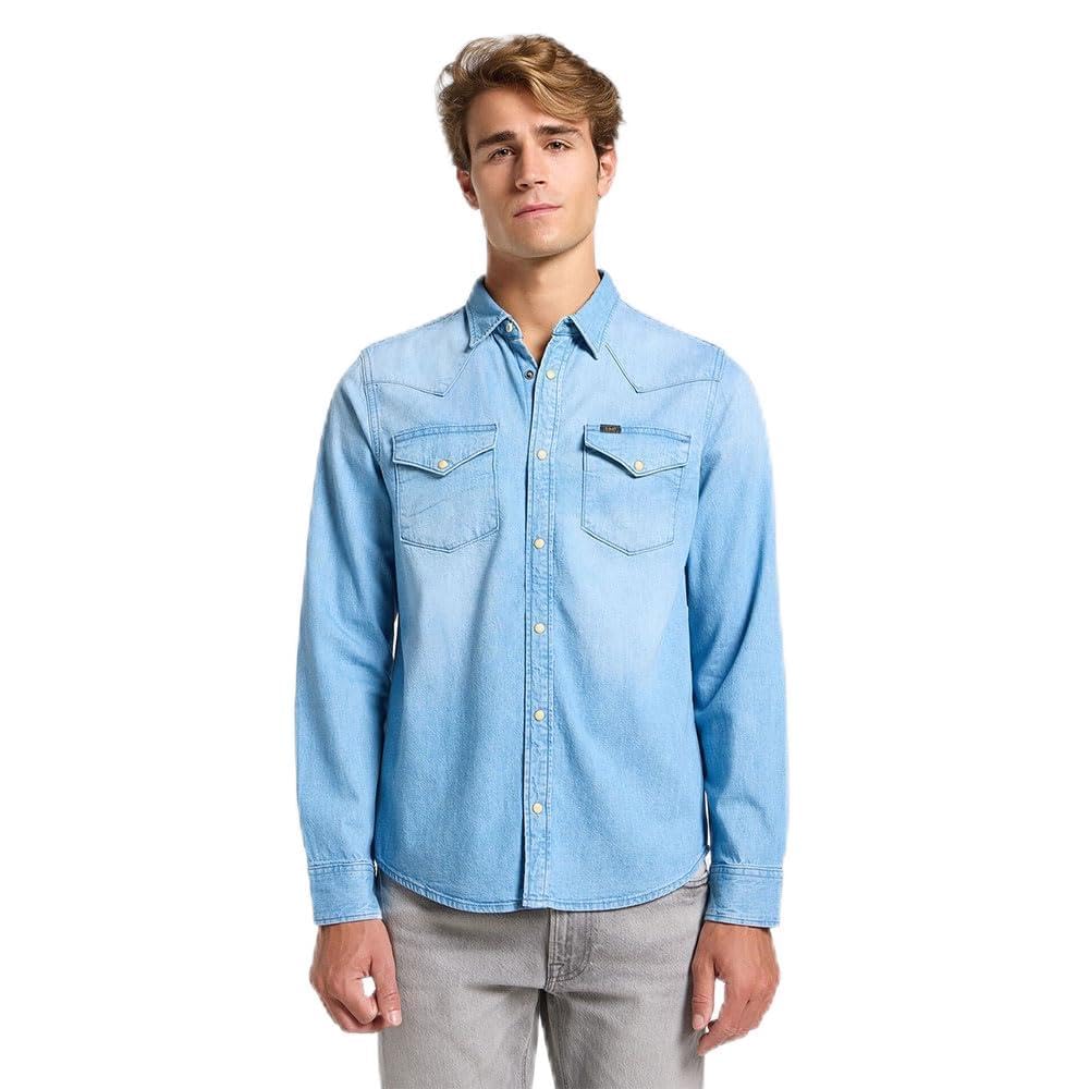 Lee - Men's Shirt - Regular Fit - Regular Western - Mid Stone
