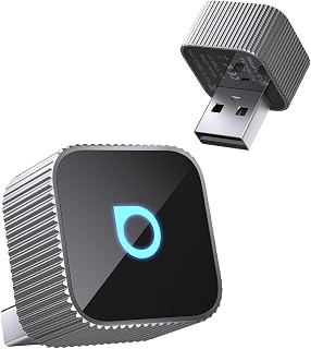 OTTOCAST MINI 3.0 Slim 2026 Upgrade Wireless CarPlay Adapter | CarPlay & Android Auto, 2-in-1 Dongle, Stable Connection, Low Latency, Fast Auto-Connect, OTTOCAST MINI Cube Silver