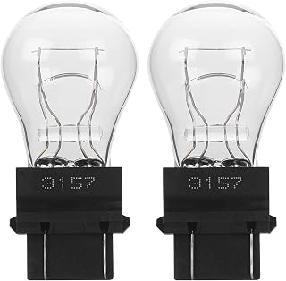3157 4157 Bulb, 12V P27/7W Brake/Tail/Turn Signal/DRL Lights(White,2 Pack) | 3056 3157NA 3157LL 3047 3057 4057 T25 Replacement for F150 Ranger Edge Focus Altima Silverado Wrangler Grand Cherokee Compass
