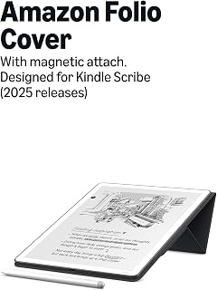Amazon Kindle Scribe Folio Cover with Magnetic Attach, Designed with Sustainability in Mind, Functional &amp; Protective Case - Plant-Based Leather