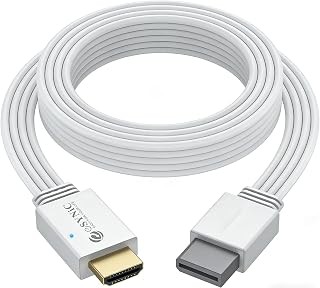 eSynic 1080P WII HDMI Adapter Plug & Play-2M/6.6 FT Compact Cable Design | No Any Extra Cables-Built-in No Signal Loss Chip-Support 480i All Wii Display Modes-fro WII & WII U to Projectors/TV/Monitor