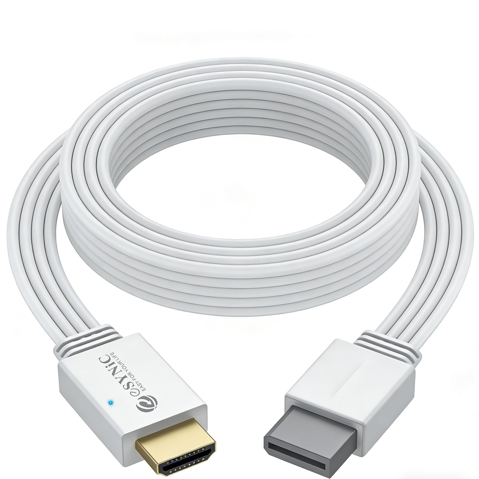 eSynic 1080P WII HDMI Adapter Plug & Play-2M/6.6 FT Compact Cable Design | No An