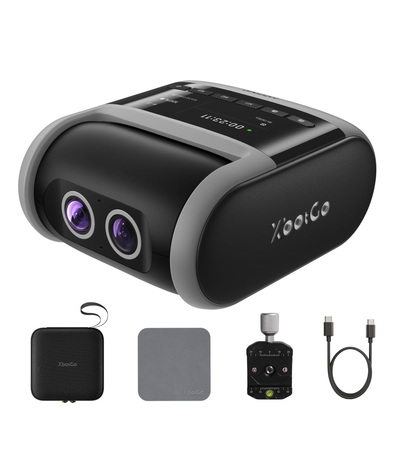 XbotGo Falcon All-in-One AI Action Camera, 4K Sports Camera (Grey) | All-in-one 