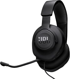 JBL Quantum 100M2 Wired Over-Ear Gaming Headset with QuantumSOUND Signature, 3.5 mm Jack, Multi-Platform Compatibility and Removable Microphone with Mute Option, Black