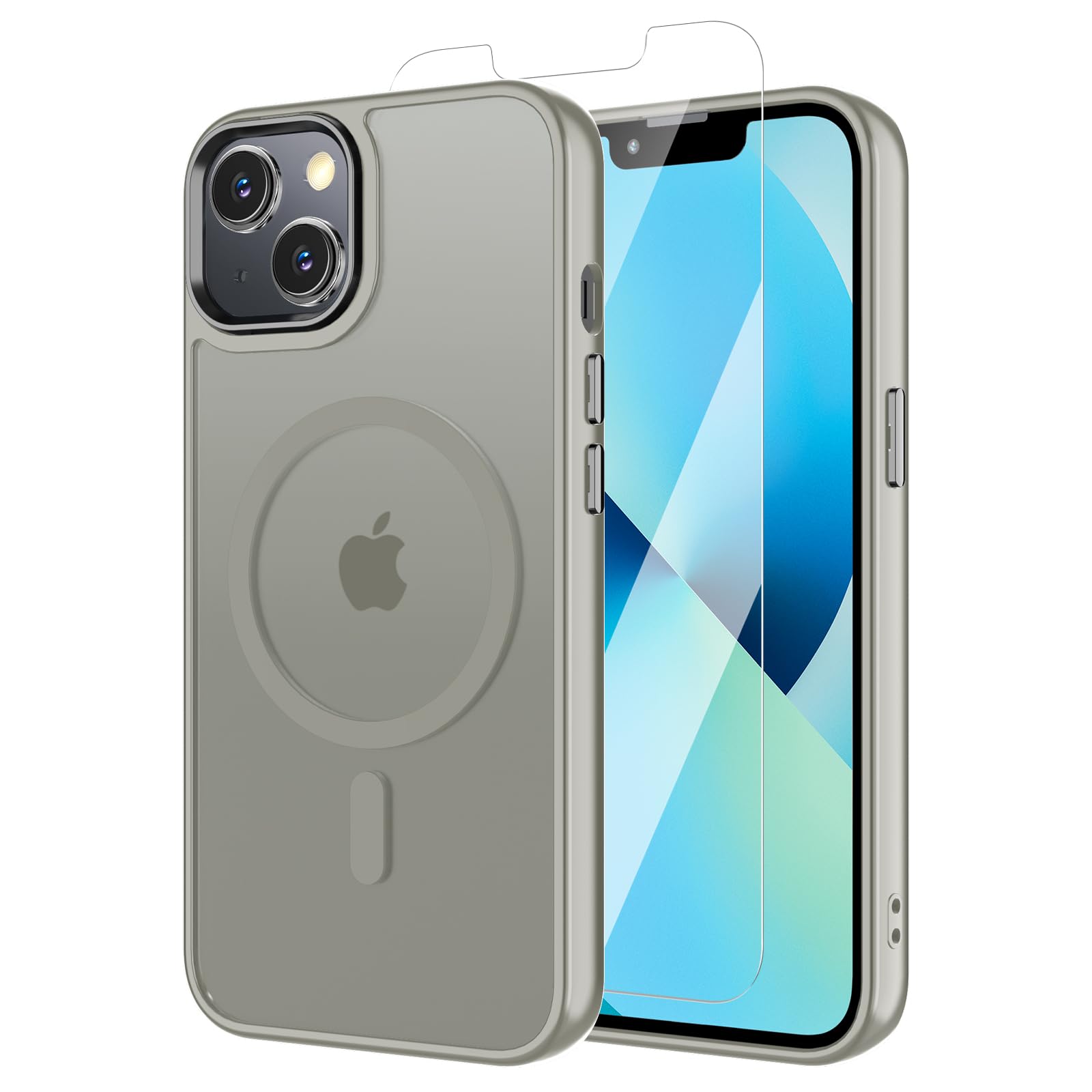 Magnetic Case for iPhone 13, iPhone 14 with Screen Protector, [Compatible with M