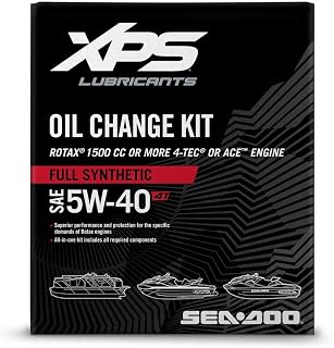 Sea-Doo OEM XPS 4-Stroke 5W-40 Full Synthetic Oil Change Kit for 1500cc or More Engines, 9779251 Superseded/New #9779486