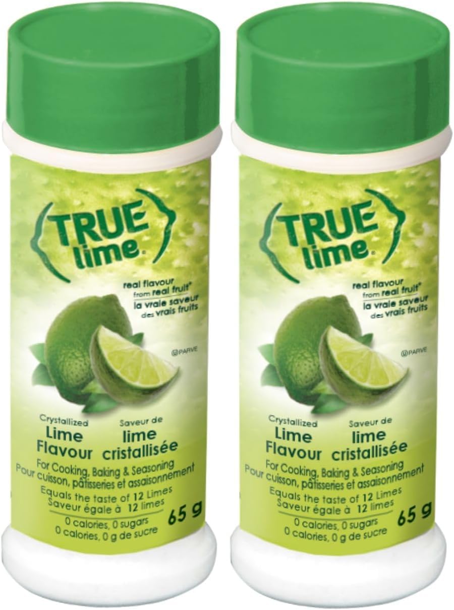 True Lime Crystallized Lime Shaker, 65 g, 2-Pack, 0 Sugar, No Sodium | unsweeten