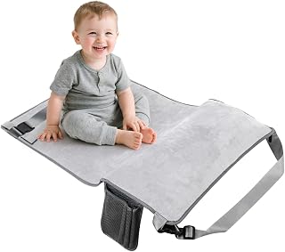 ANYSWEET Toddler Airplane Bed, Portable Airplane Seat Extender Travel Bed for Kids, Soft Baby Plane Travel Essentials for Flying, Toddlers Long Flight Must Haves Footrest