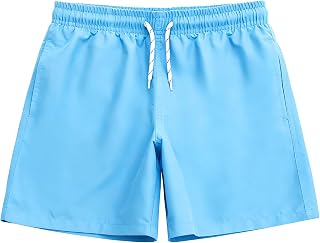MEILONGER Boys Swim Shorts with Liner for Teens Qick Dry Board Shorts for Boys 5"