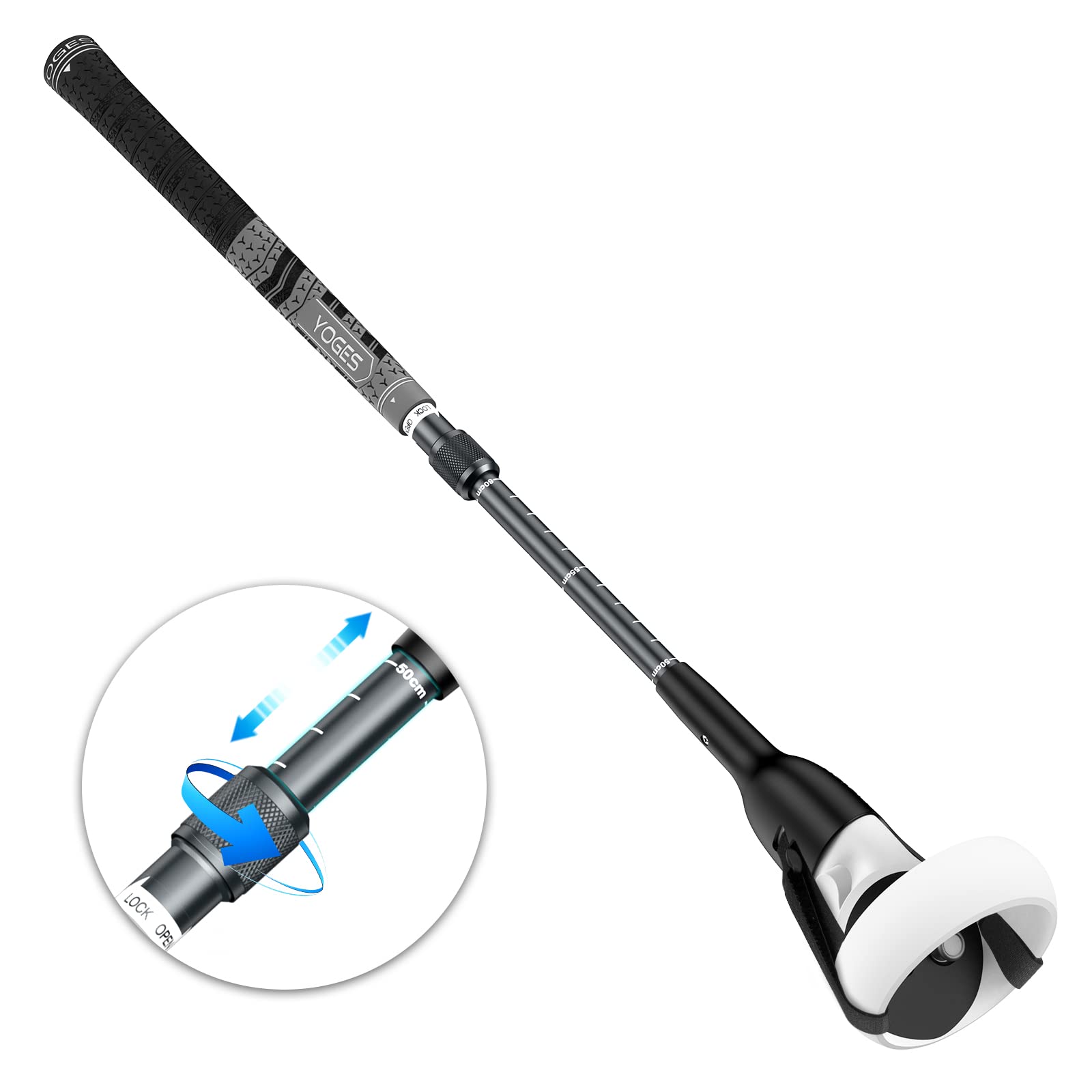YOGES Adjustable Length VR Golf Club Handle Compatible with Oculus Quest 2 Acces
