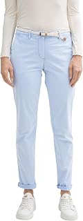 Tom Tailor Women's Slim Chino Trousers with Belt