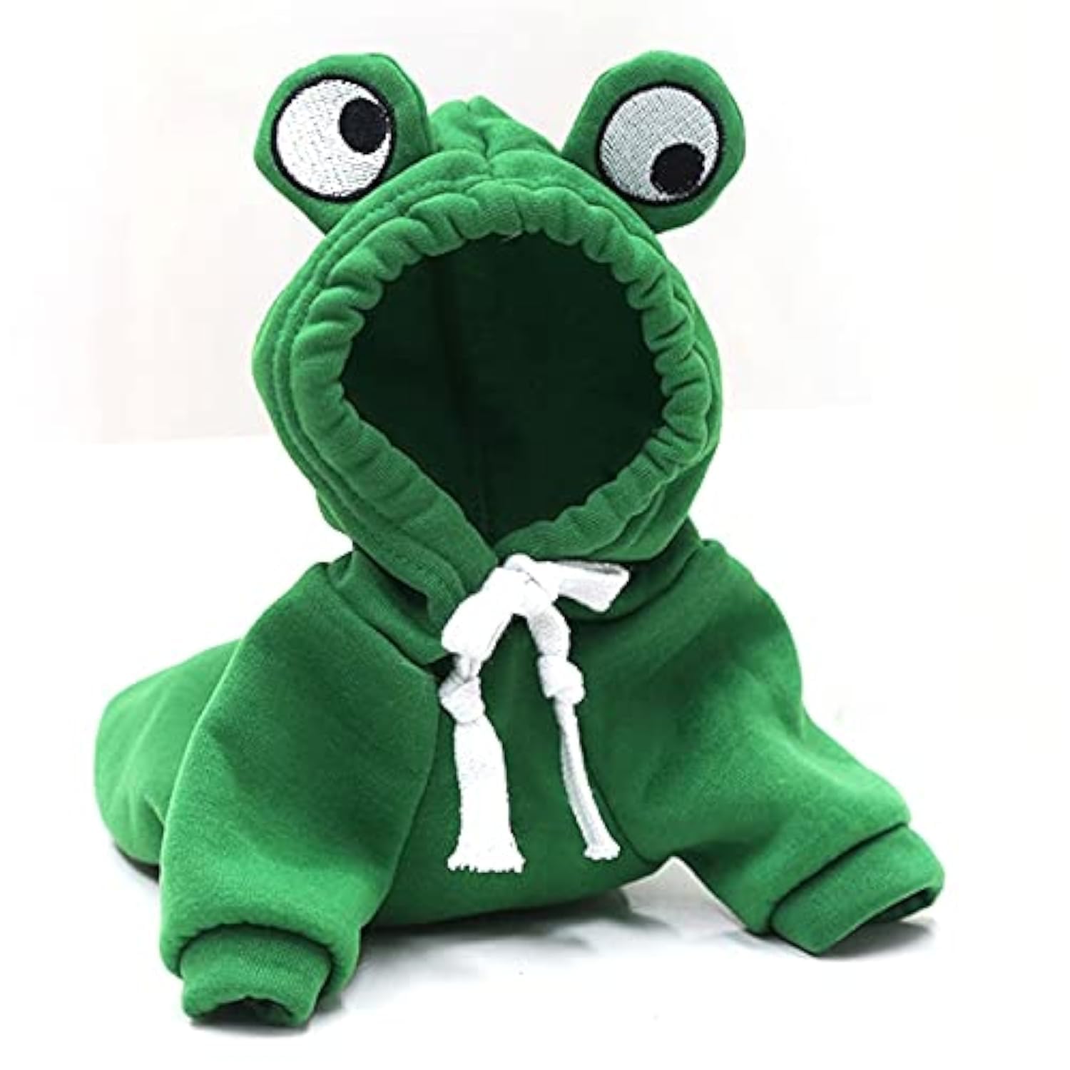 Maruomiki Warm Dog Hoodie Coat Clothes Fleece Lined Winter Cute, Frog XS | Extra