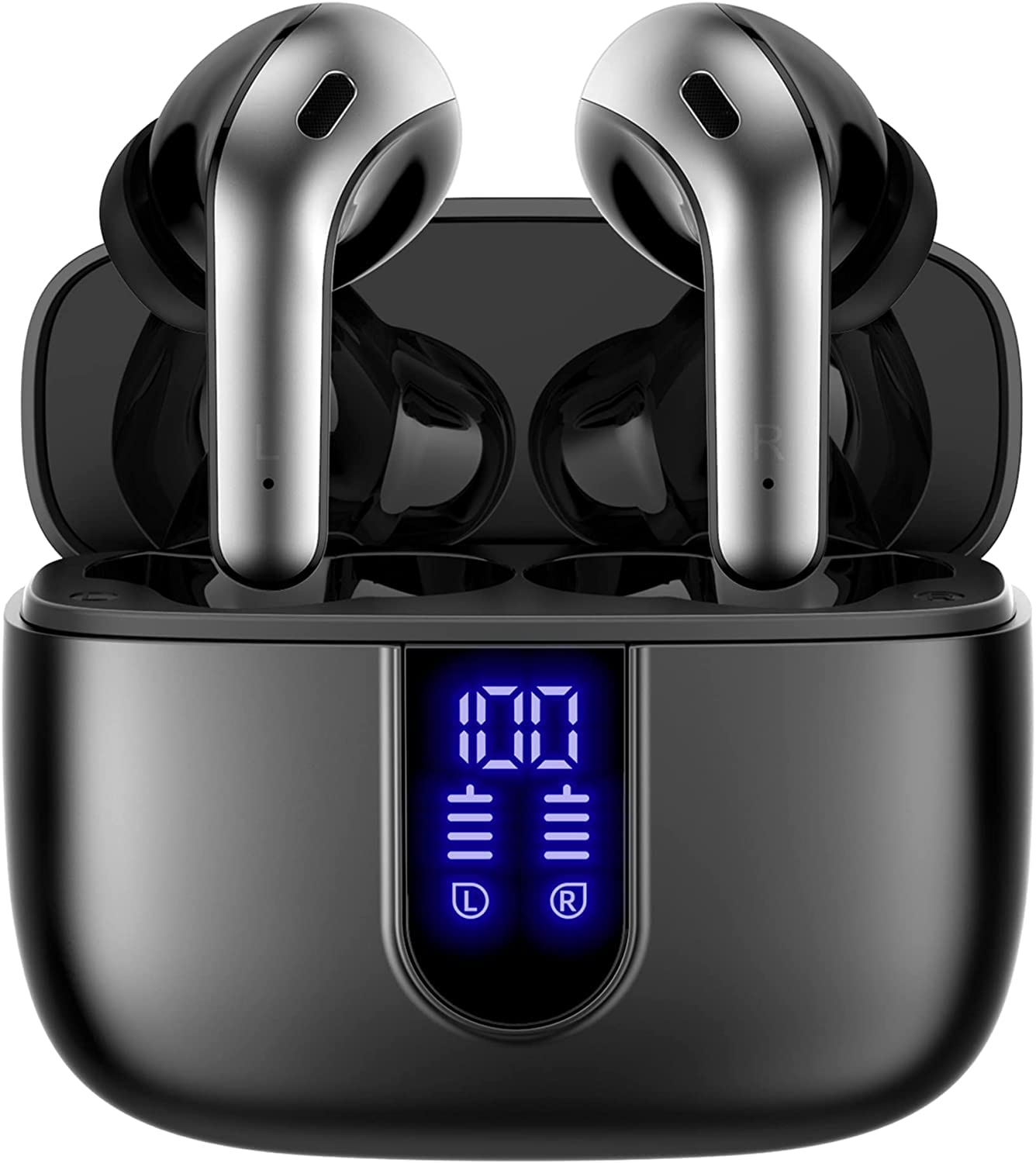 TAGRY Bluetooth Headphones True Wireless Earbuds 60H Playback LED Power Display 