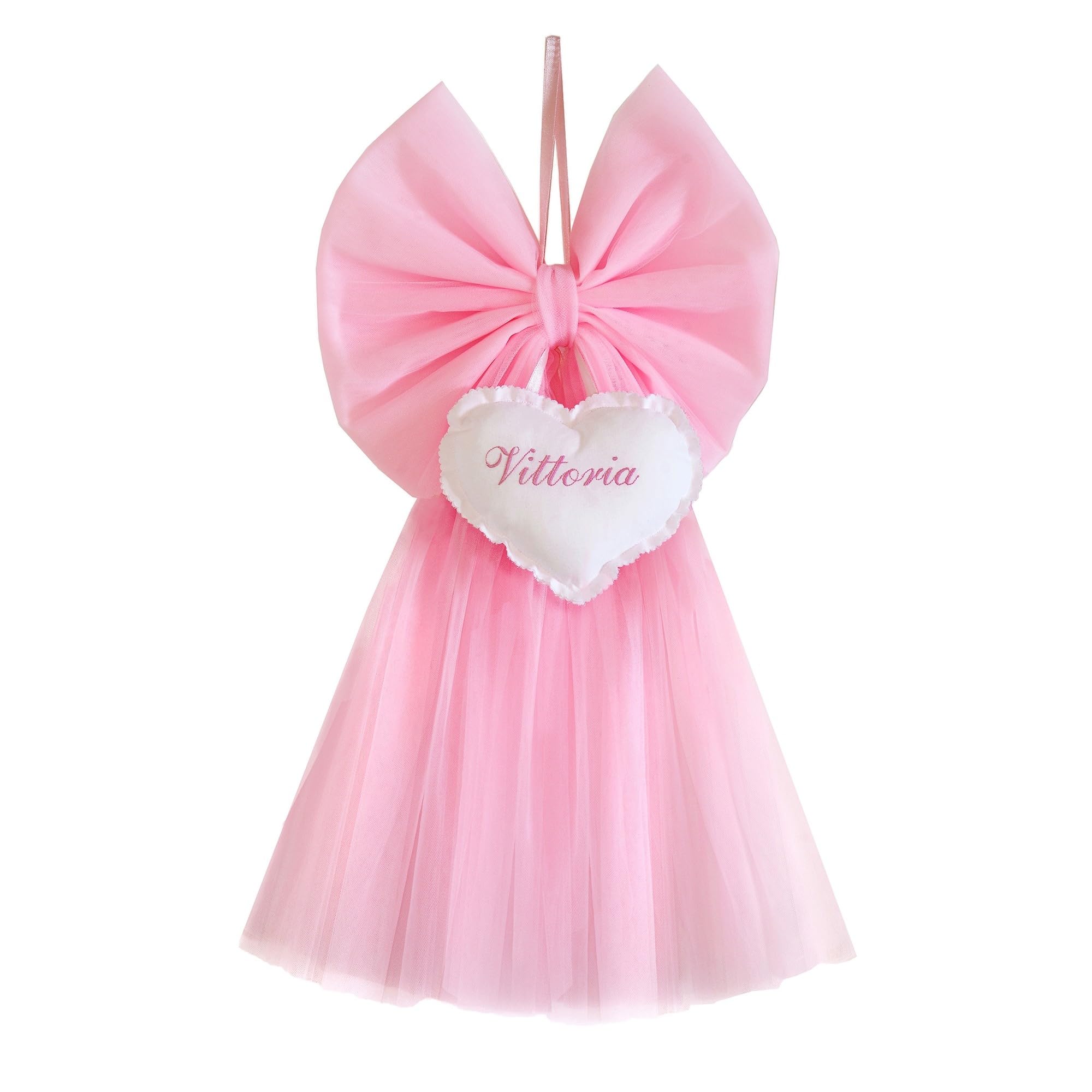 ZAIRISE - Baby Birth Bow, Birth Bow, Personalised Baby Birth Bow, Pink Birth Bow