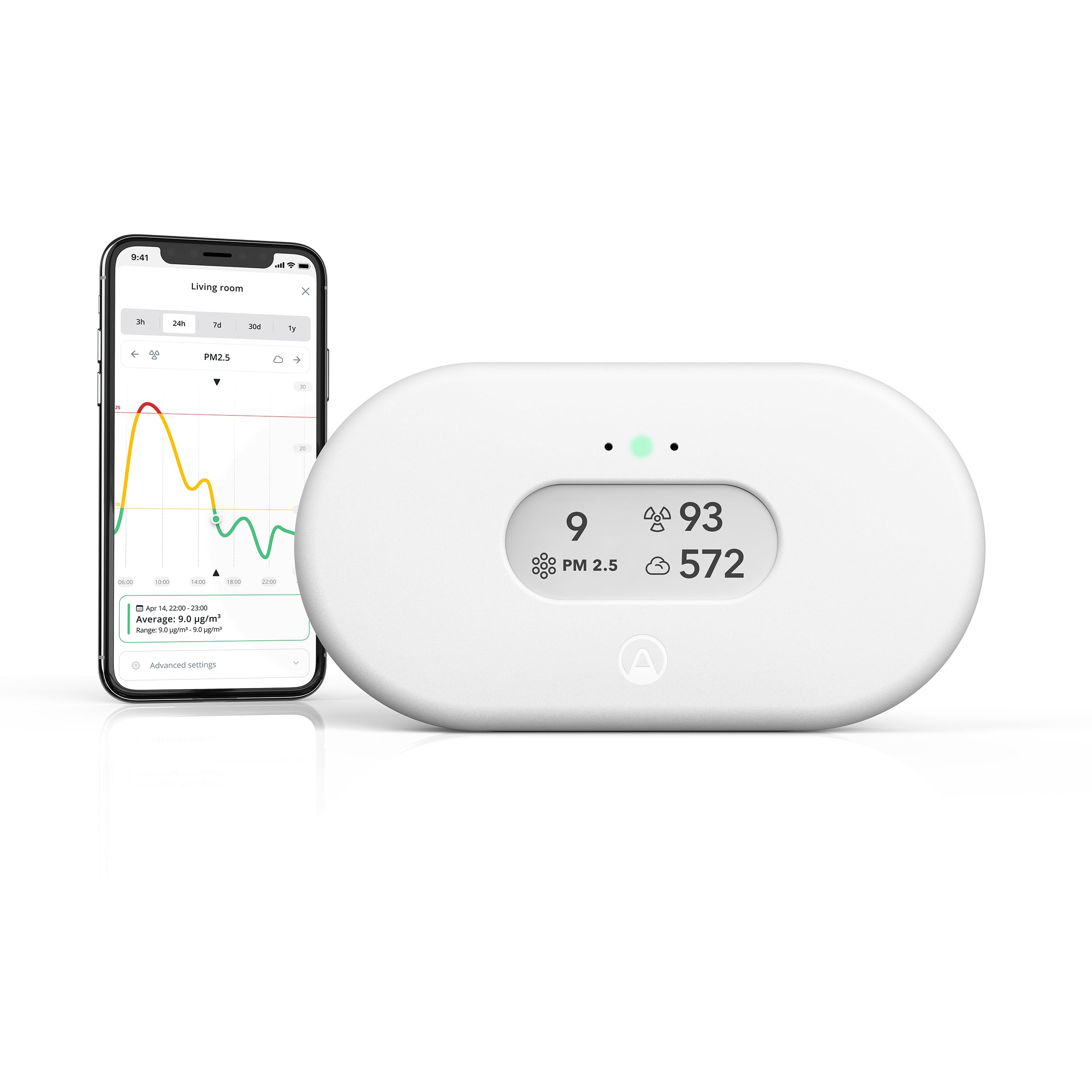 Airthings 2960 View Plus - Radon & Air Quality Monitor (PM, CO2, VOC, Humidity, 