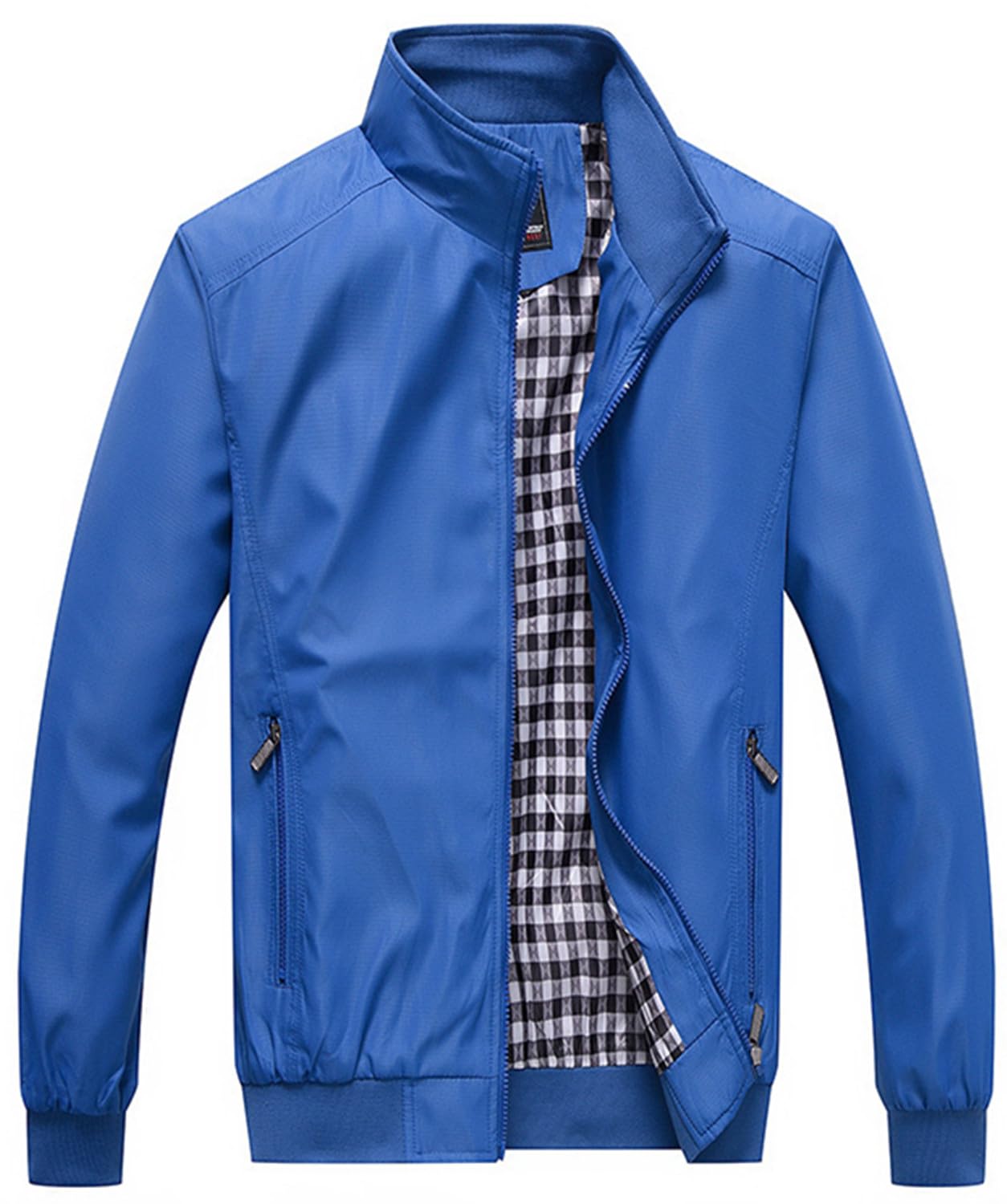 Men's Summer Jacket, Lightweight Bomber Jacket, Plain Zip Up Jacket, Lightweight