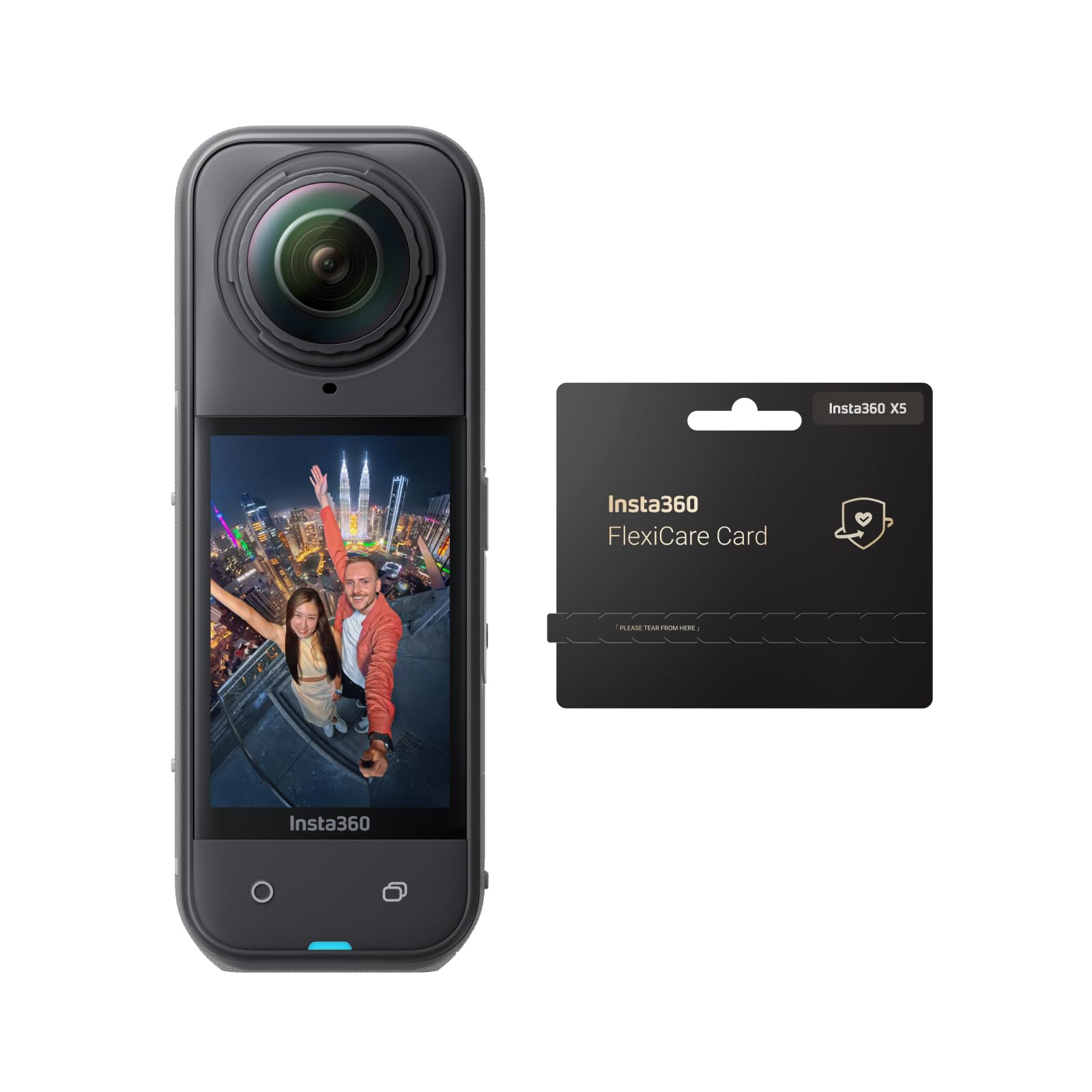 Insta360 X5 FlexiCare Bundle - Waterproof 8K 360° Action Camera, Leading Low Lig