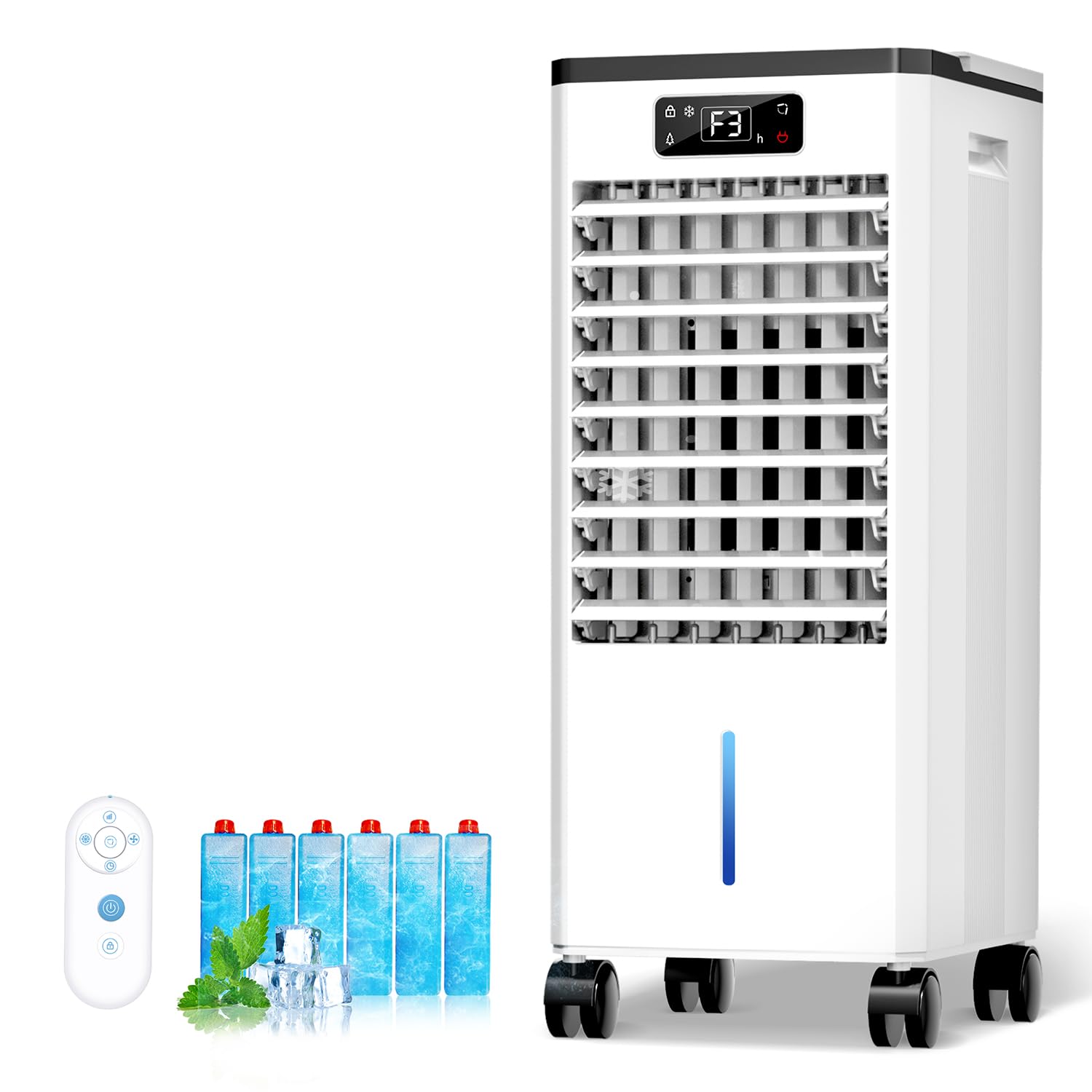 Portable Air Conditioners, 4-IN-1 Swamp Cooler, Evaporative Air Coolers with 3 S