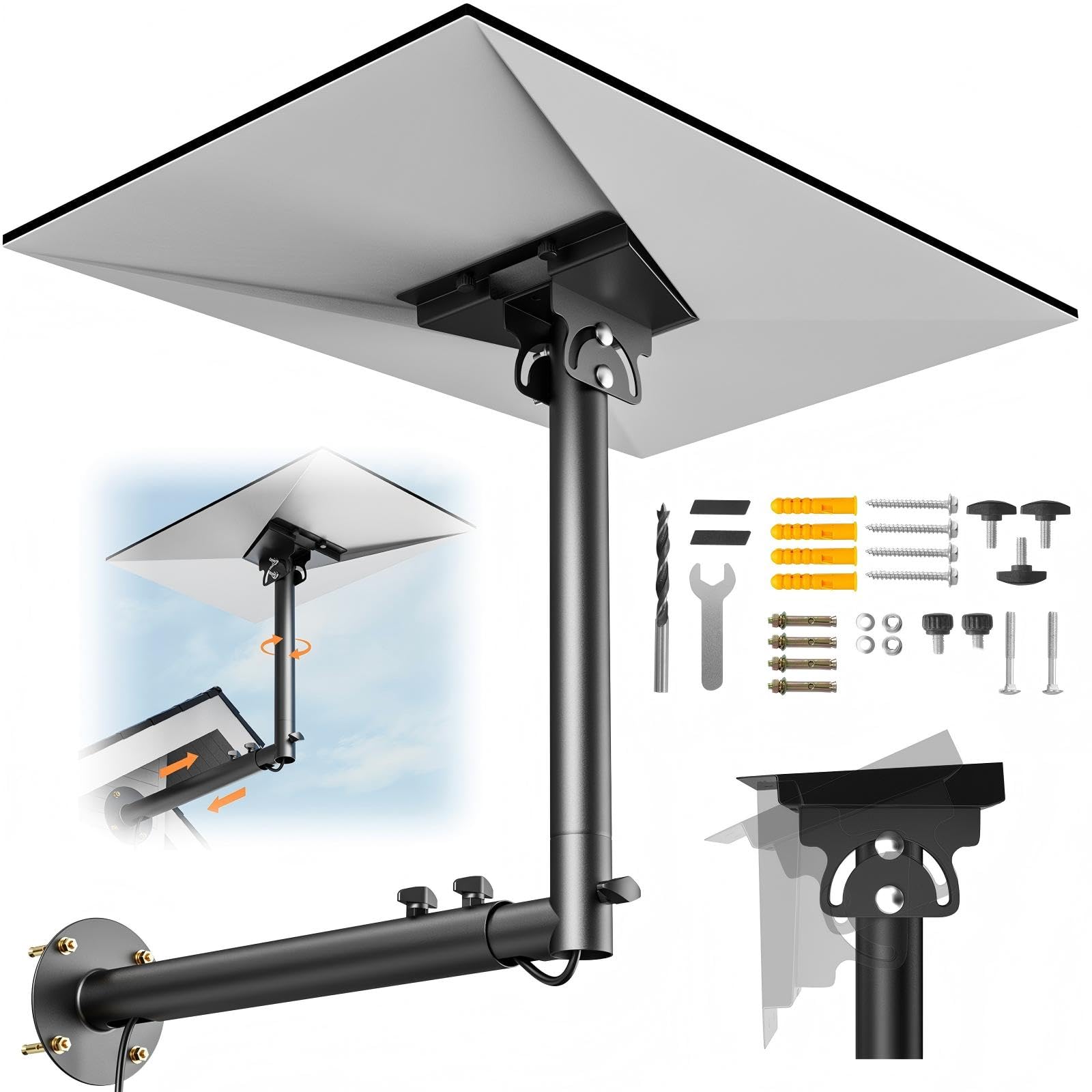 Starlink Mount for Standard 4/4X/Gen 3, 360°Adjustable Telescoping | Heavy-Duty 