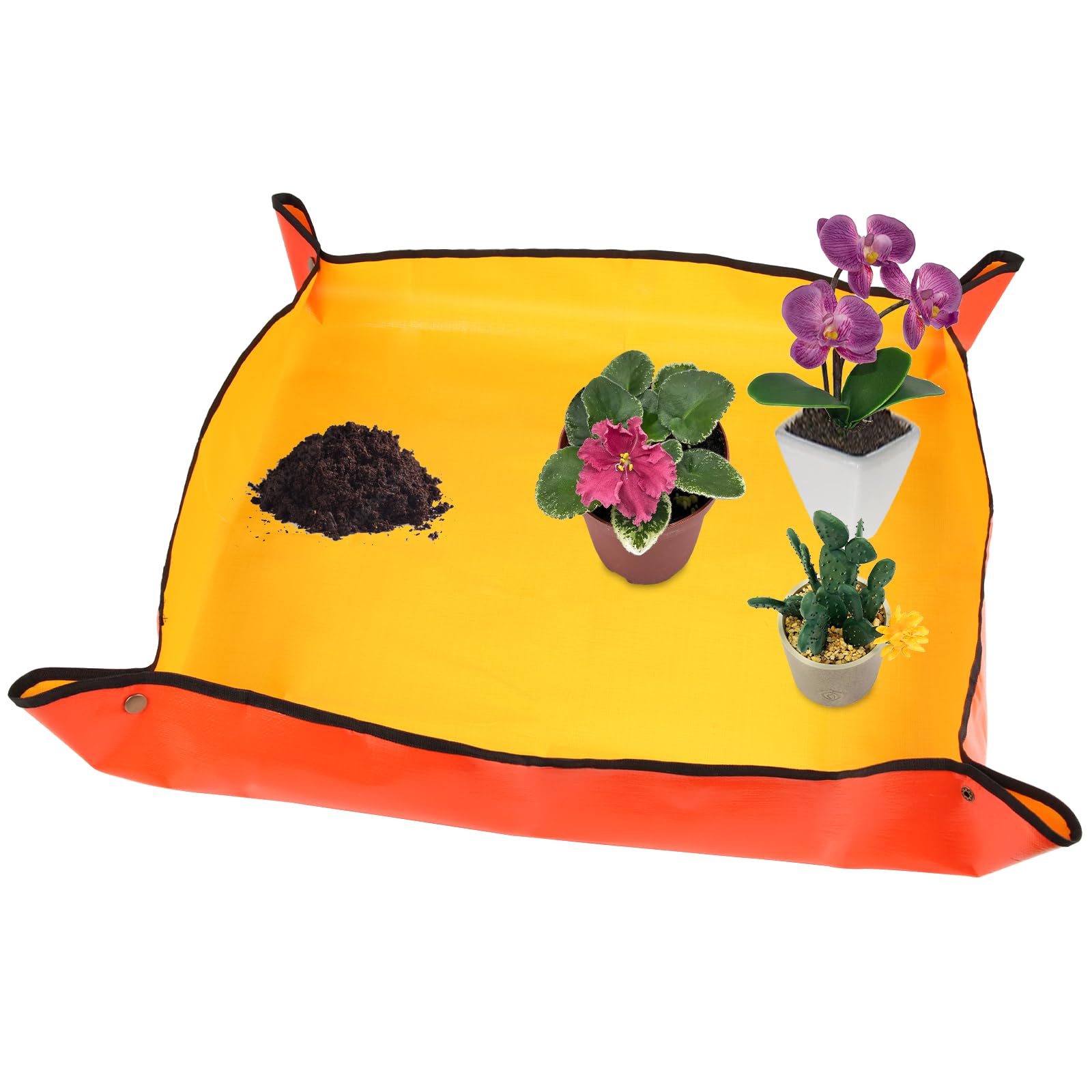 30" X 30" Large Plant Repotting Mat for Indoor Plants Potting Soil, Foldable Wat