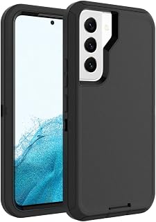 Case for Galaxy S22 Plus, Heavy-Duty Tough Rugged Shockproof Drop Protective Cover Cases for Samsung Galaxy S22 Plus, Black