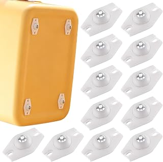12 Pcs Self Adhesive Caster Wheels Appliance Rollers Appliance Sliders Smooth Equipment Moving Easy Stick Design Trash Can Storage Box for Small Furniture (White)
