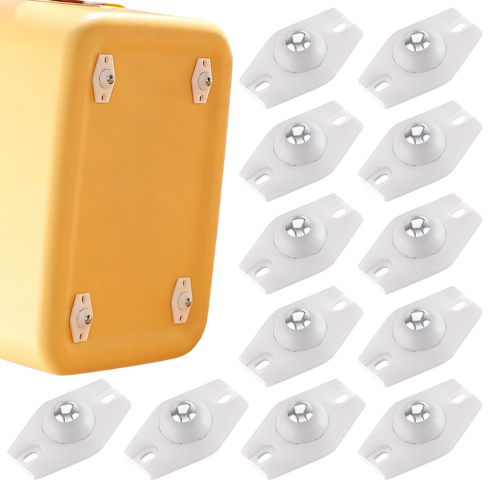 12 Pcs Self Adhesive Caster Wheels Appliance Rollers Appliance Sliders Smooth Eq