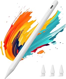 Kingone pencil for Apple iPad 2018-2026,2X Faster Charging & Palm Rejection & Tilt Sensitivity & Magnetic,Stylus Pen Compatible with iPad 6~11th,Pro 11"/12.9"/13",Air 3~5th,Air 11"/13",Mini 7/6/5th.