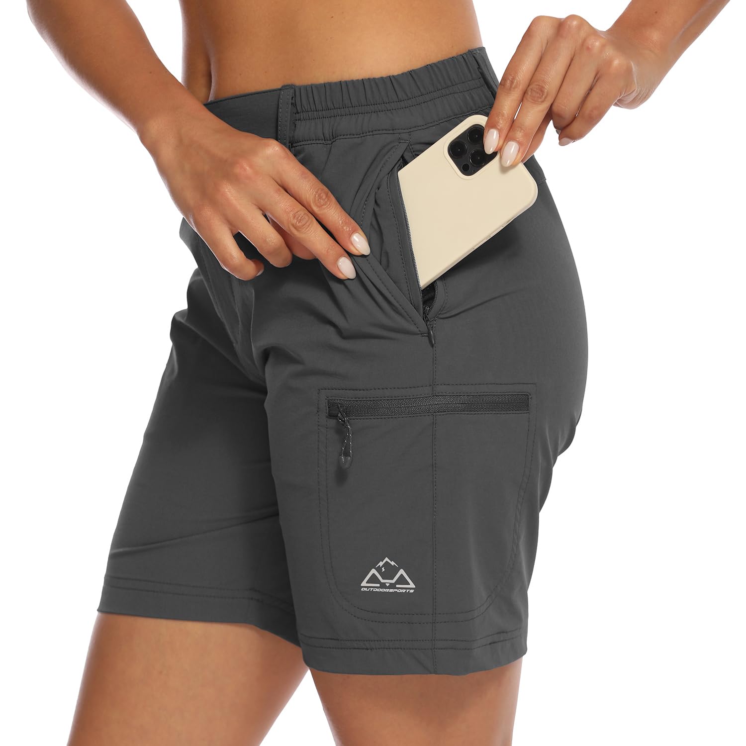 donhobo Women's Walking Hiking Shorts,Ladies Summer Cargo Shorts