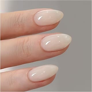 GAOY Jelly White Gel Nail Polish, 16ml Sheer Translucent Soak Off Gel Polish, UV Light Cure for Nail Art DIY at Home, 4362 Cloudy White