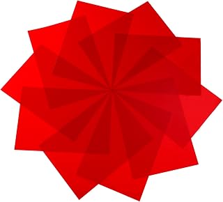 Pangda 9 Pack Christmas Red Gel Light Filters, 11.7 x 8.3" | Color Correction Colored Overlays Correction Film Lighting Gel Filter Plastic Sheets for Film, Video, Photo, Stage