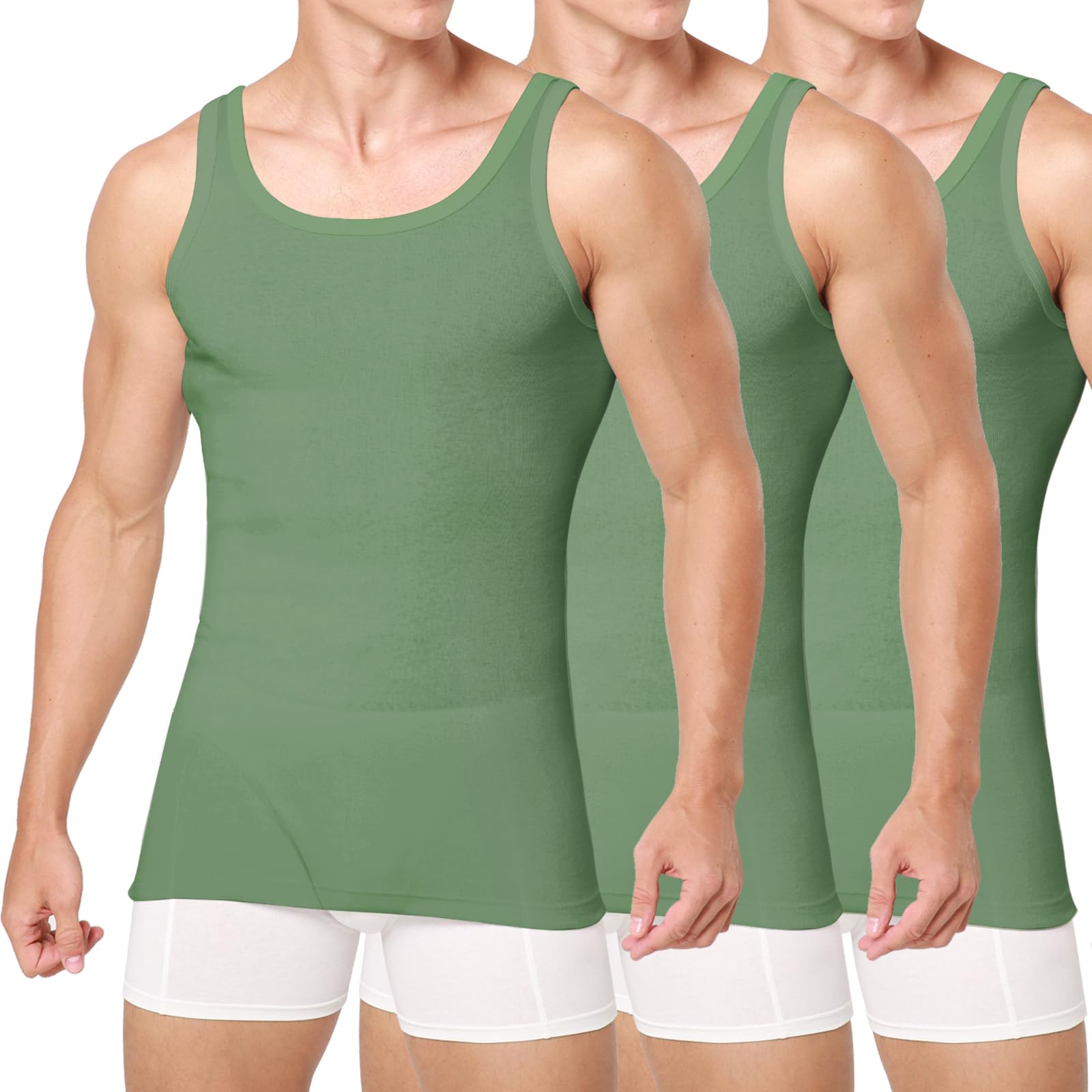 Smart Sir Men's Classic Undershirts, Pack of 3/5, 100% Cotton