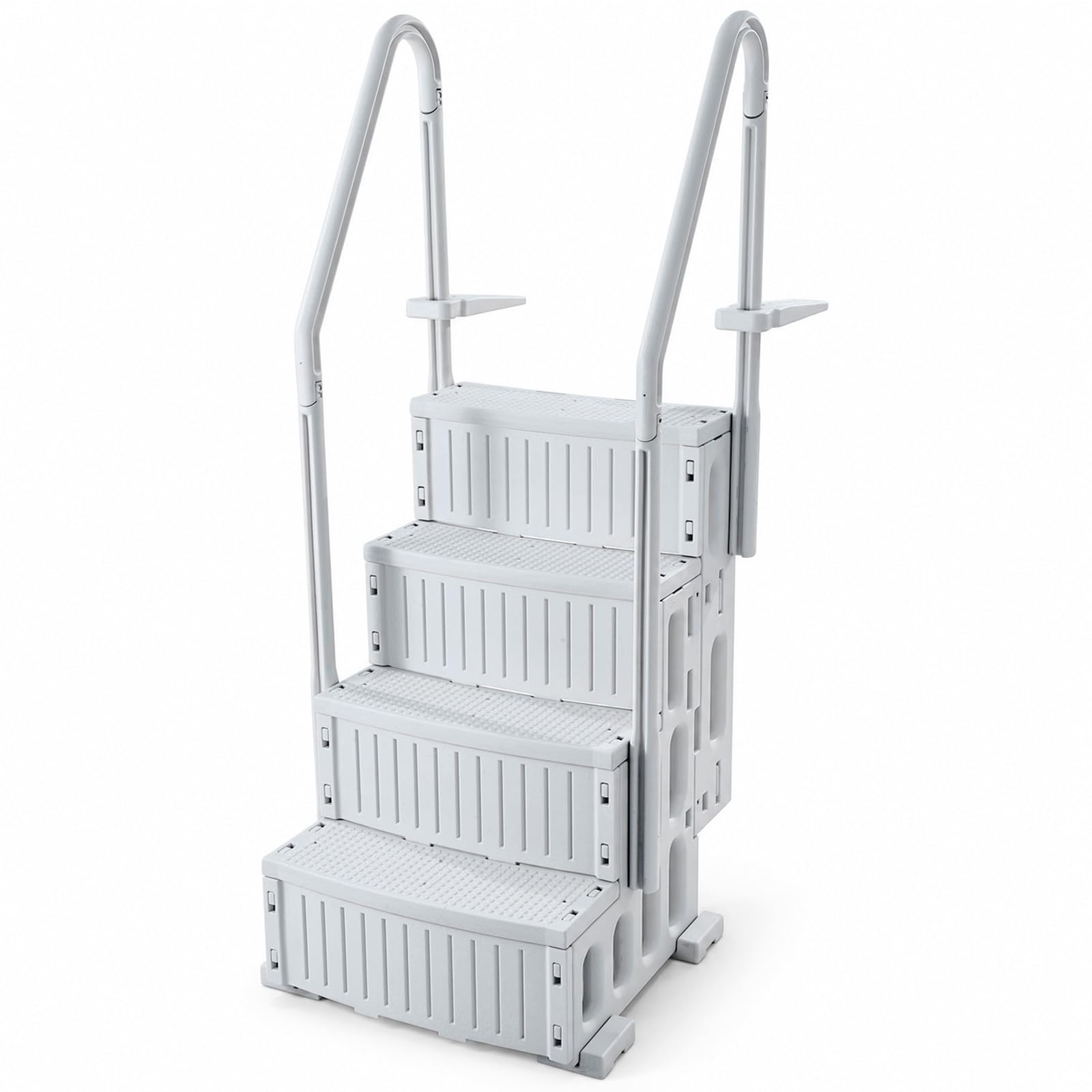 VEVOR Swimming Pool Ladder, 4-Step Double Handrails Stairs with Non-Slip Heavy D